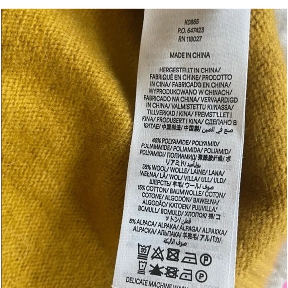 Boden Embroidered Crew Neck
Sweater Dijon ( mustard yellow color.) Size XS - Picture 9 of 9